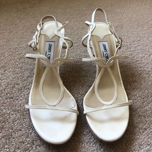 Jimmy Choo Cream Heeled Sandals (EU 40)